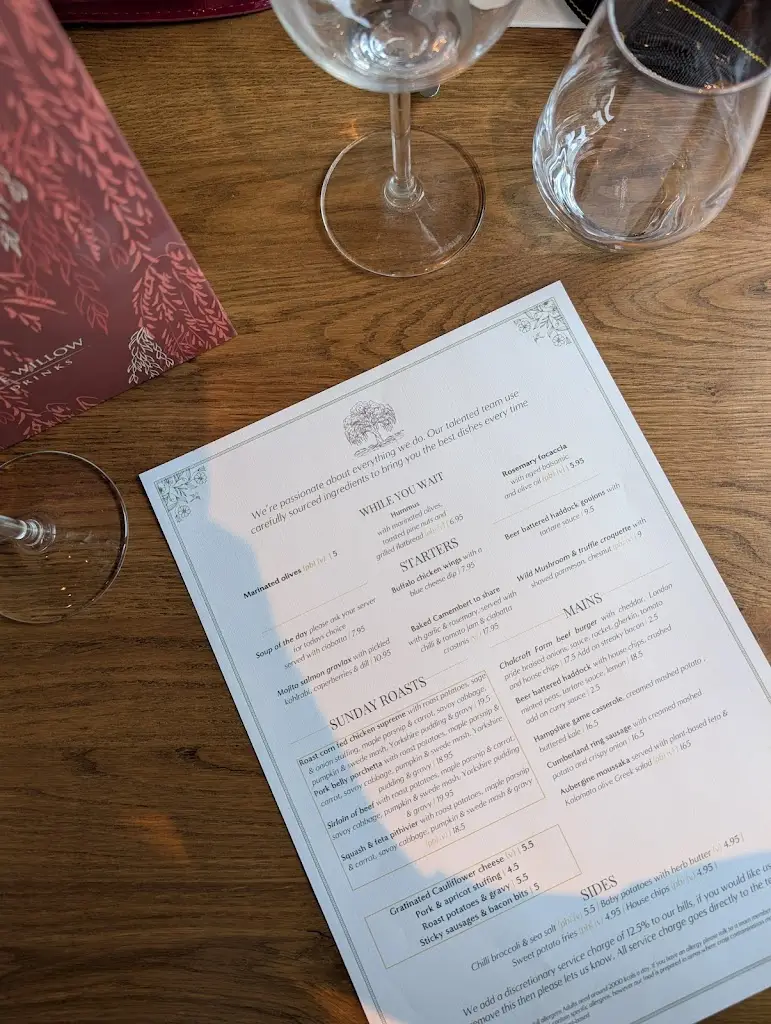 Menu_The Willow, Bourton-on-the-Water_Bourton on the Water_image_4