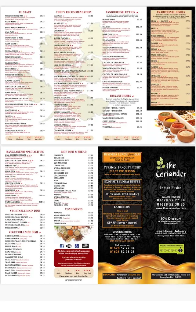 Menu_The Coriander_Bourne End_image_2
