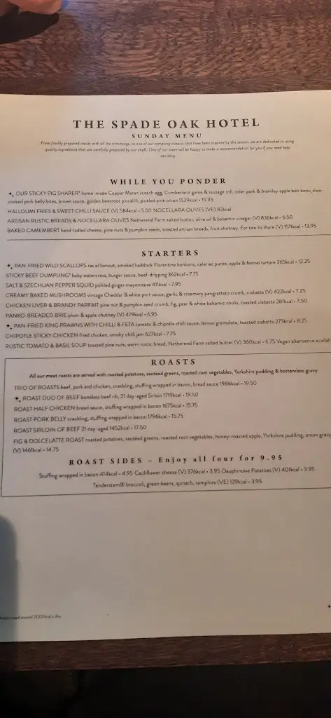 Menu_Spade Oak Hotel Bourne End_Bourne End_image_1