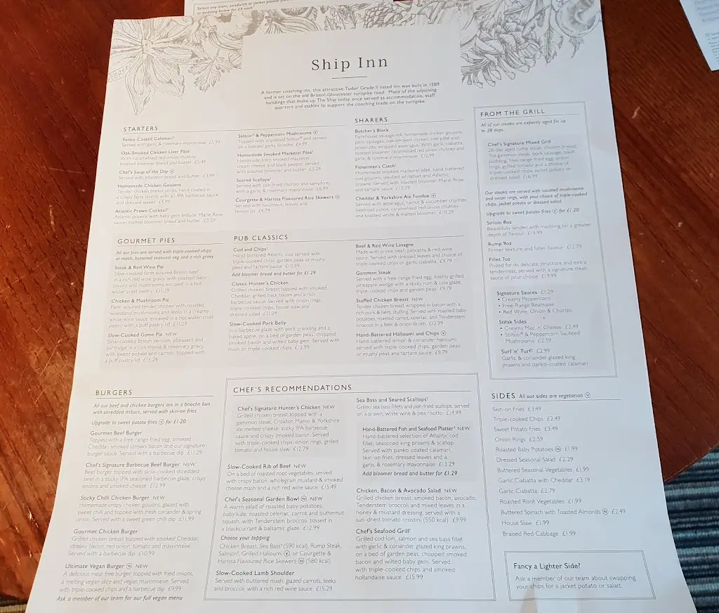 Menü_Ship Inn_Alveston_Bild_3