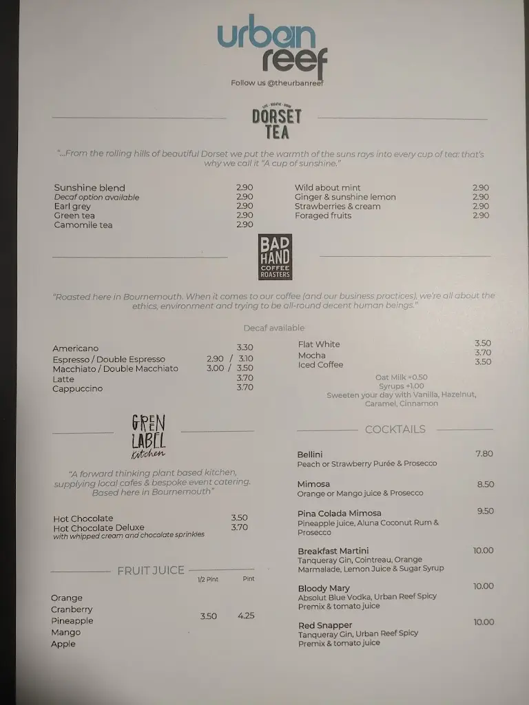 Menu_Urban Reef - Seafront Restaurant in Bournemouth_Bournemouth_image_3