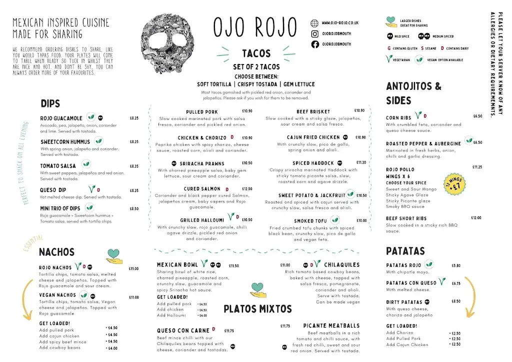 Menu_Ojo Rojo_Bournemouth_image_2