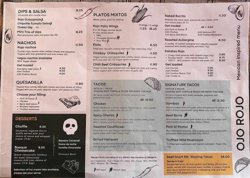 Menu_Ojo Rojo_Bournemouth_image_4