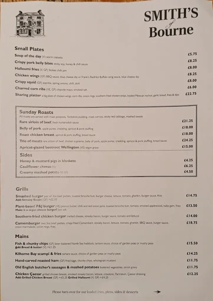 Menu_Smiths - Bourne_Bourne_image_2