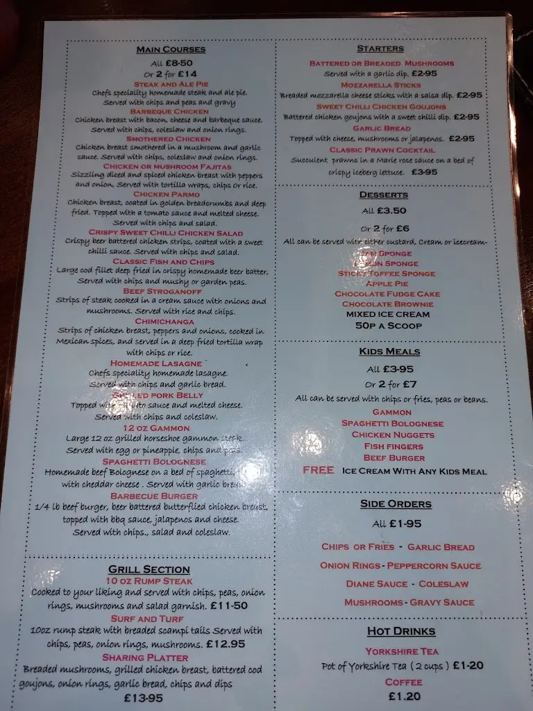 Menu_Woodlands Park Club & Restaurant_Adwick le Street_immagine_1