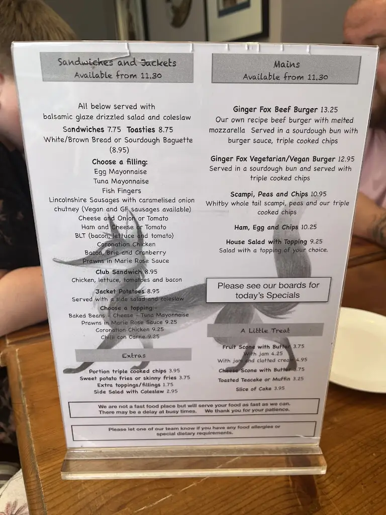 Menu_The Ginger Fox Cafe_Bourne_imagen_1