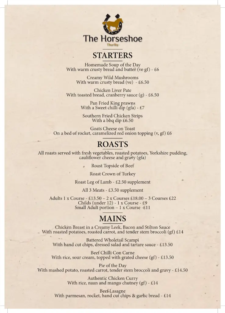 Menu_The Horseshoe_Bourne_image_3