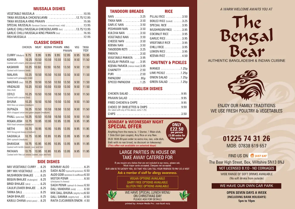 Menü_The Bengal Bear_Box_Bild_1