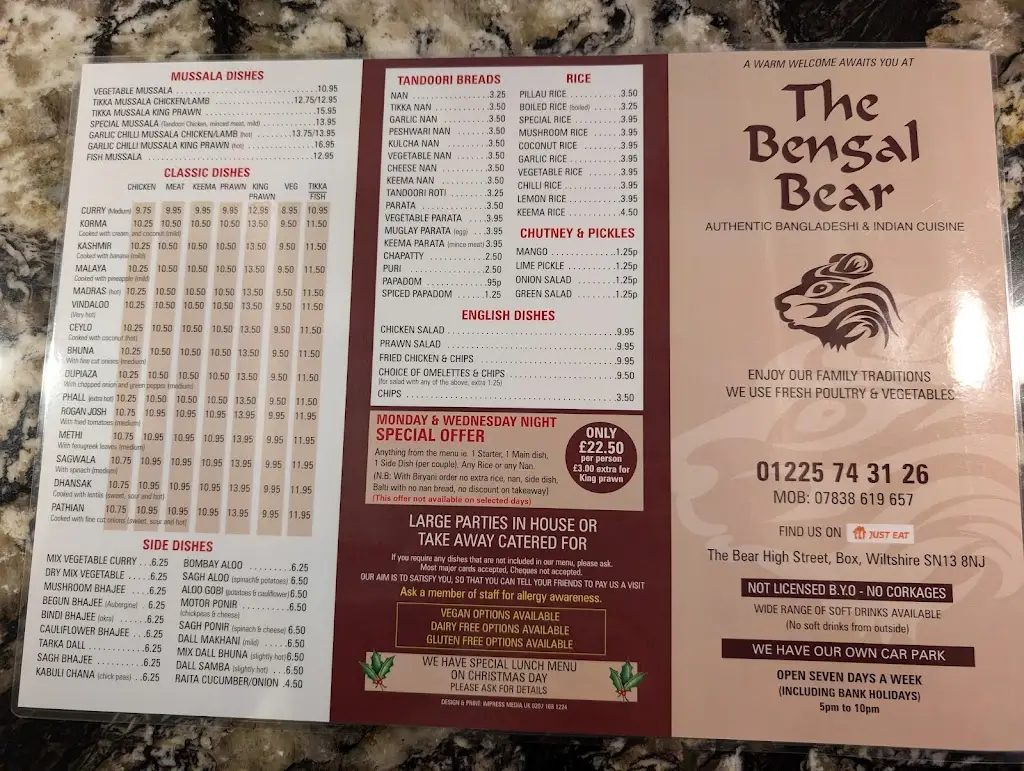 Menü_The Bengal Bear_Box_Bild_4