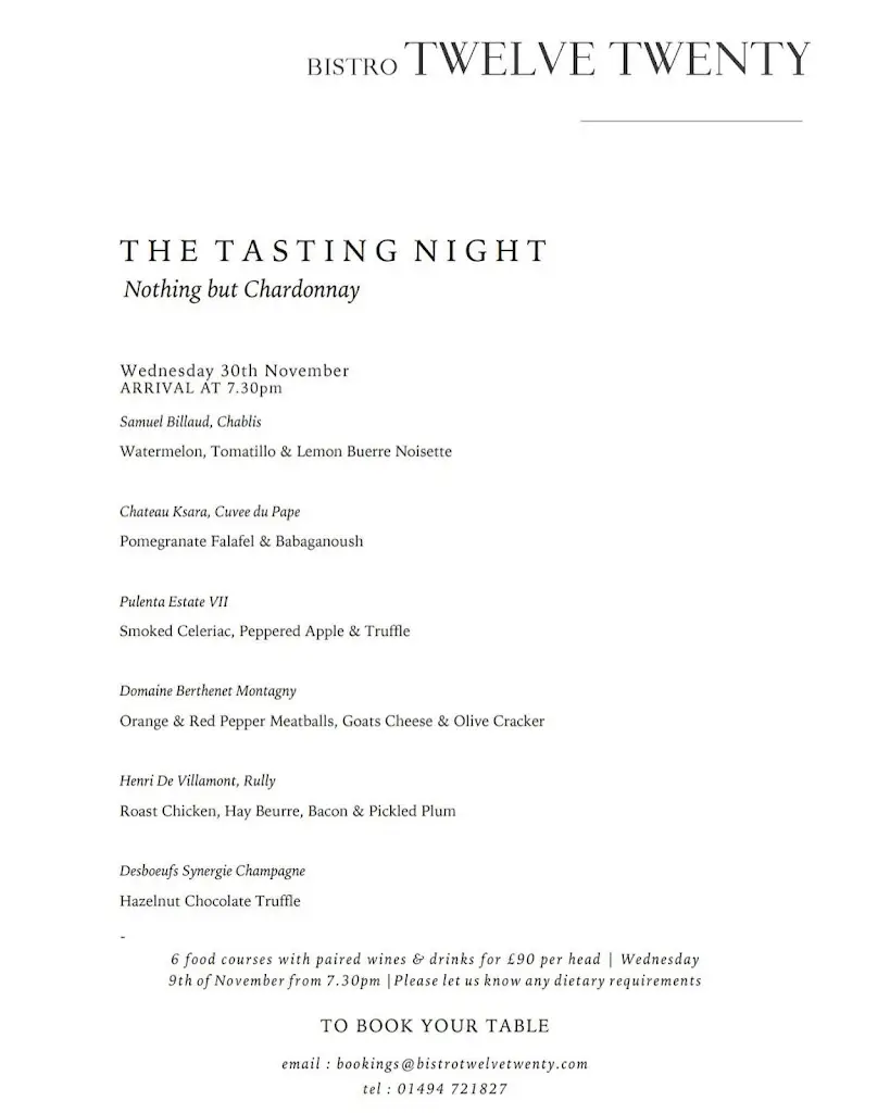 Menu_Bistro Twelve Twenty_Amersham_image_2