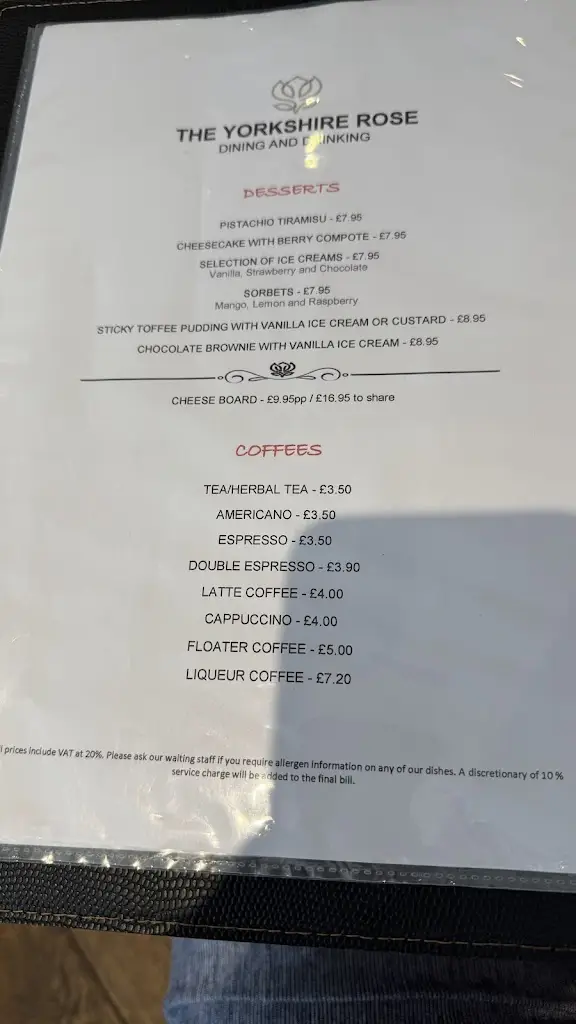 Menu_The Yorkshire Rose_Bracknell_image_3