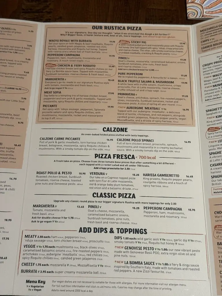 Menu_Zizzi - Bracknell_Bracknell Forest_immagine_1