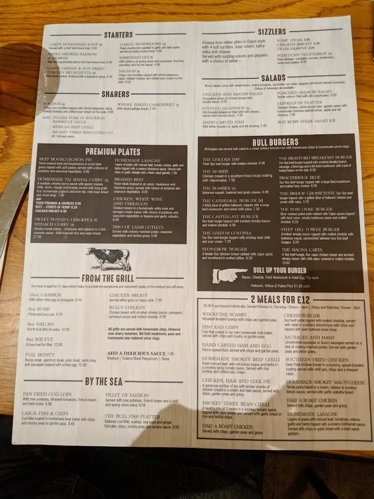 Menu_The Bull_Bracebridge Heath_image_1
