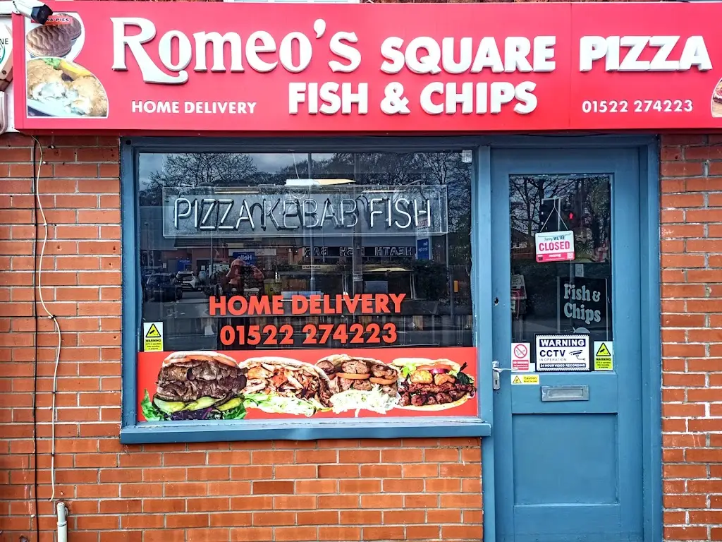 Romeos Square Pizza And Fish And Chips Restaurant in Bracebridge Heath