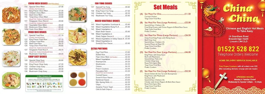 Menu_China China_Bracebridge Heath_image_1