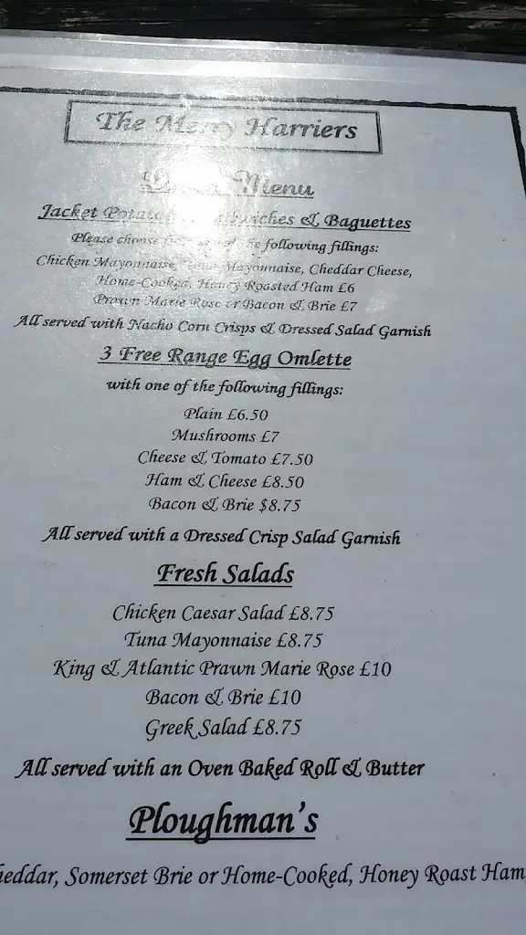 Menu_The Merry Harriers_Bradninch_image_4