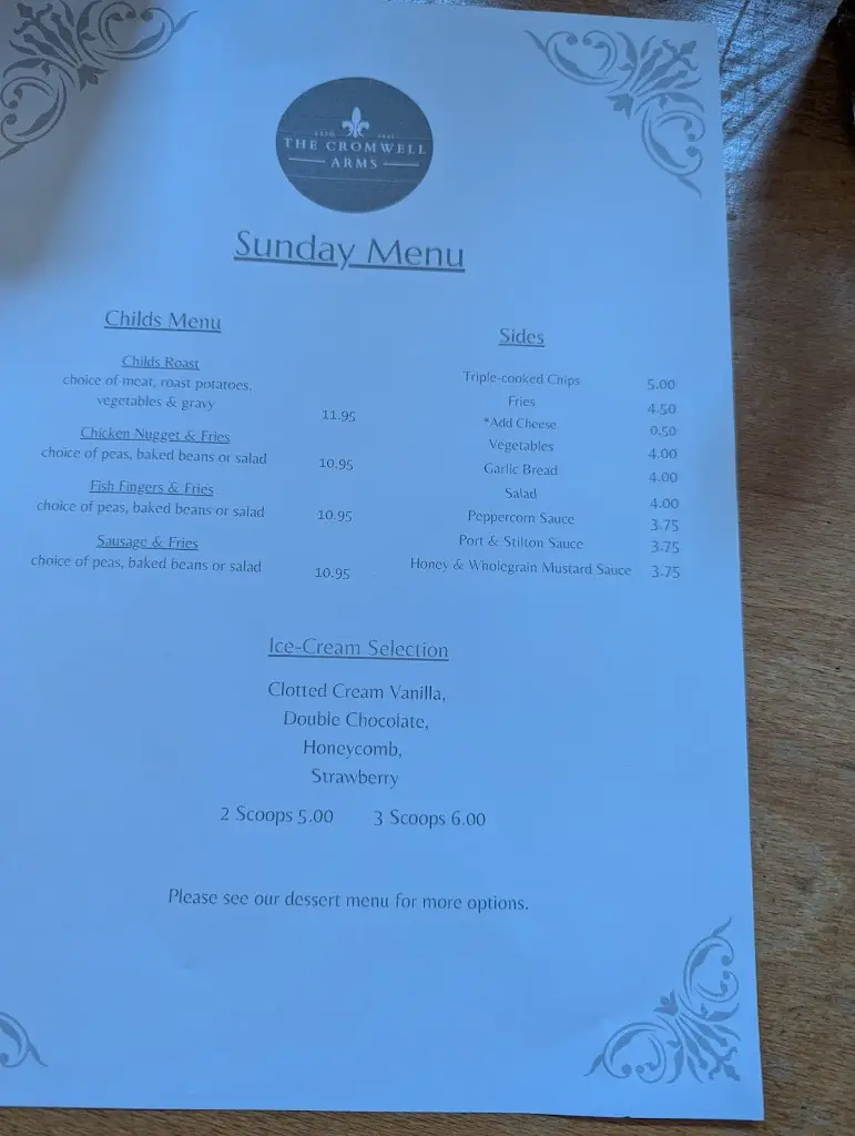Menu_Cromwell Arms_Bovey Tracey_image_1