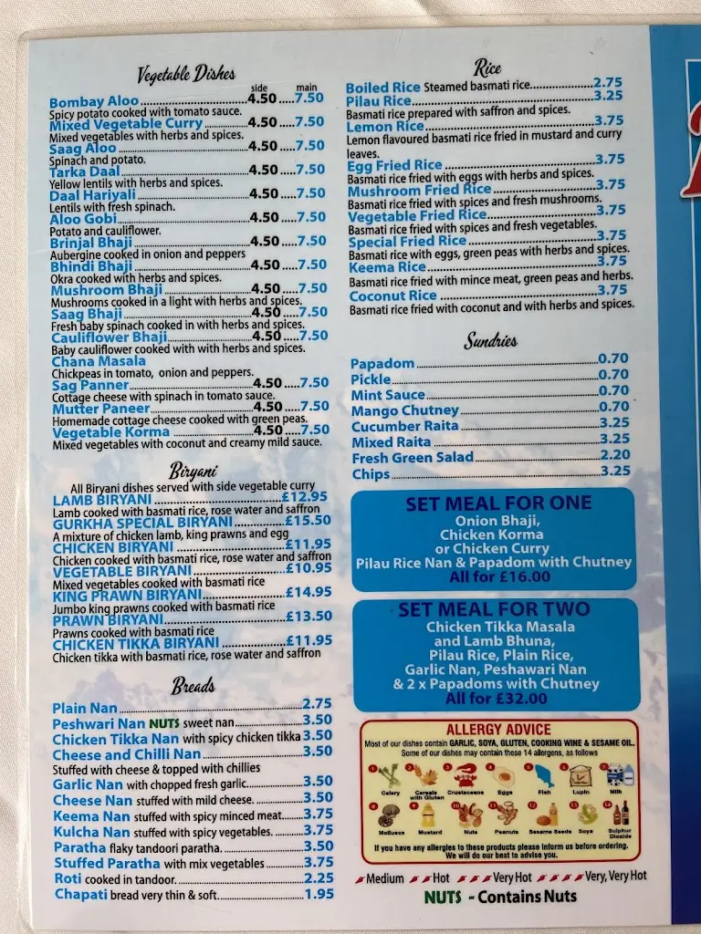 Menu_Royal Gurkha Spice_Bovey Tracey_image_2