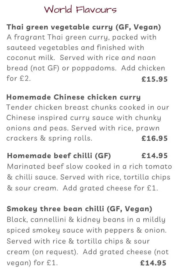 Menu_Claycutters Arms_Bovey Tracey_immagine_4