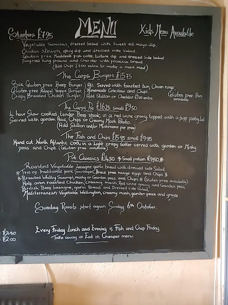Menu_The Carpenters Arms, Ilsington. Nr. Haytor, Dartmoor, Devon, England TQ13 9RG_Bovey Tracey_image_2