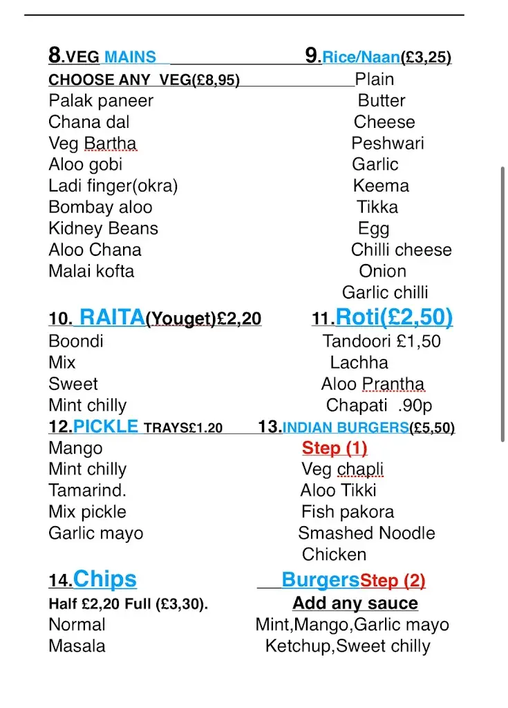 Menü_Tikkaway (Bombay Junction)_Bramley_Bild_3