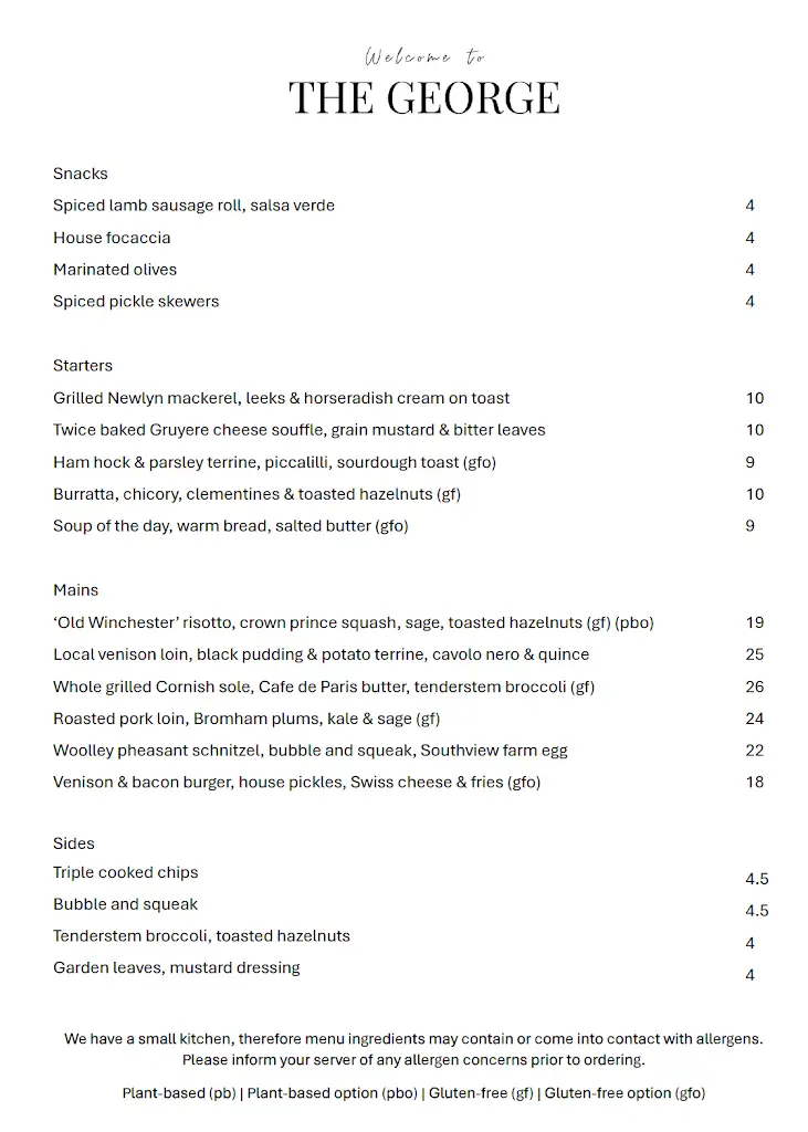 Menu_The George_Bradford-on-Avon_image_1