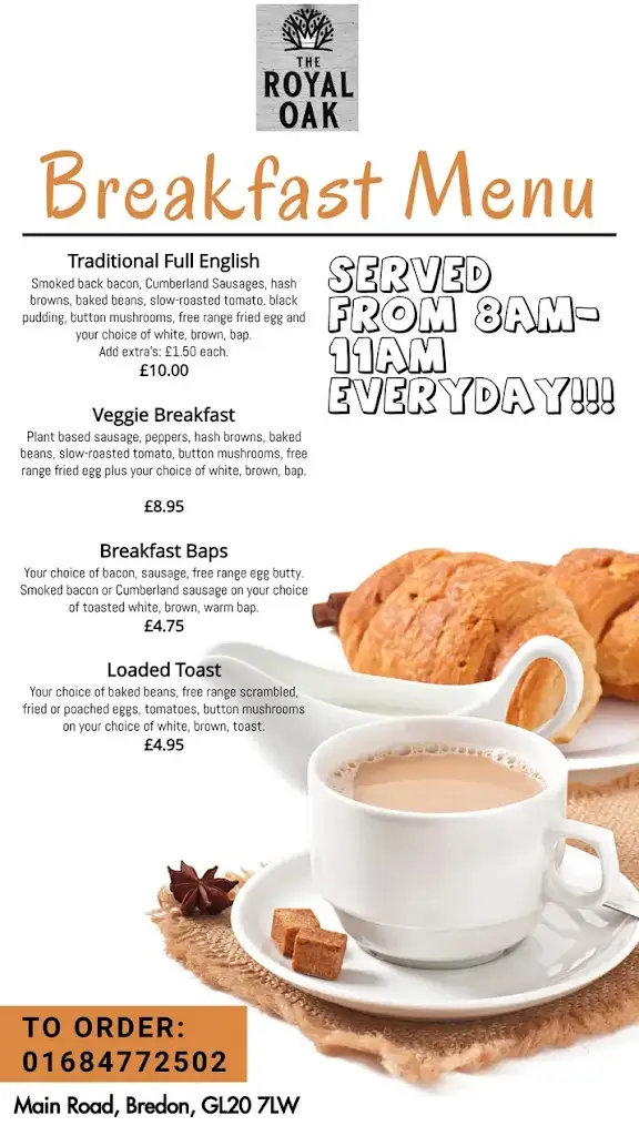 Menu_The Royal Oak_Bredon_image_4