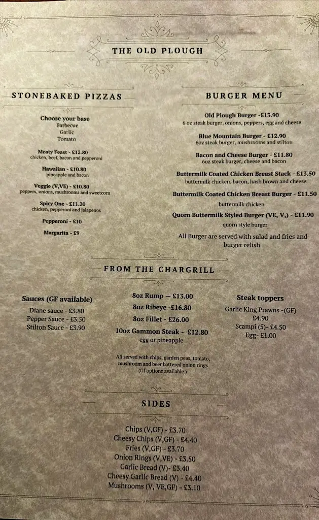 Menu_The Old Plough Pub & Restaurant_Braunston_image_1