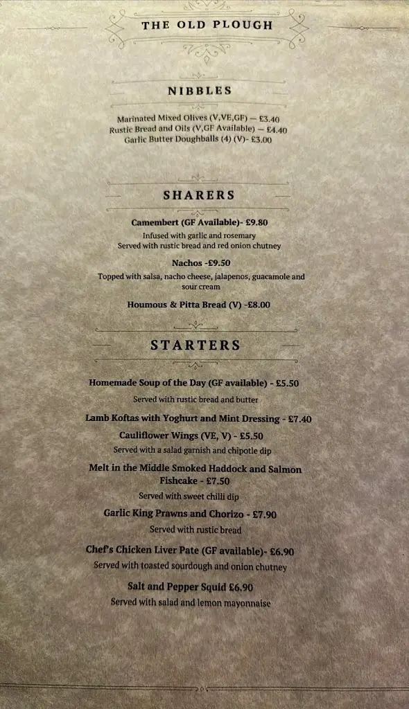 Menu_The Old Plough Pub & Restaurant_Braunston_image_3