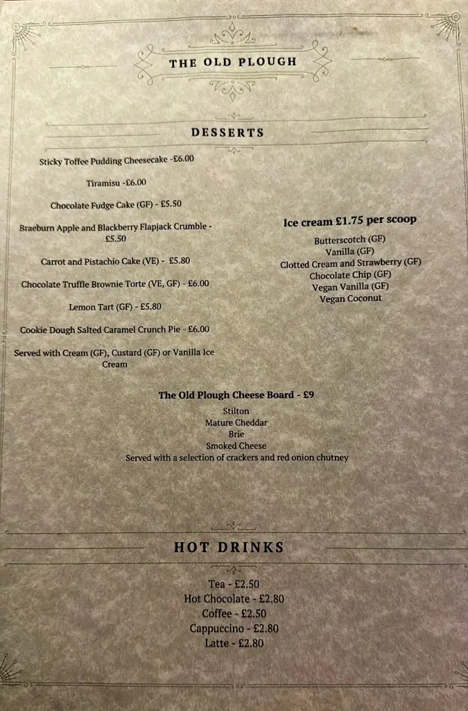 Menu_The Old Plough Pub & Restaurant_Braunston_image_4