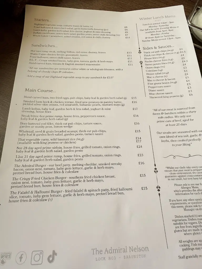 Menu_Admiral Nelson_Braunston_image_2