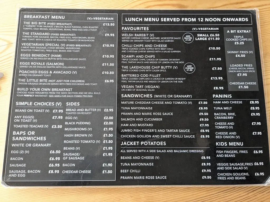 Menu_The Lake House_Aldershot_image_1
