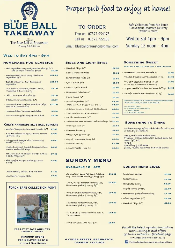 Menu_The Blue Ball at Braunston - Country Pub Restaurant, Oakham, Rutland LE15_Braunston_image_1