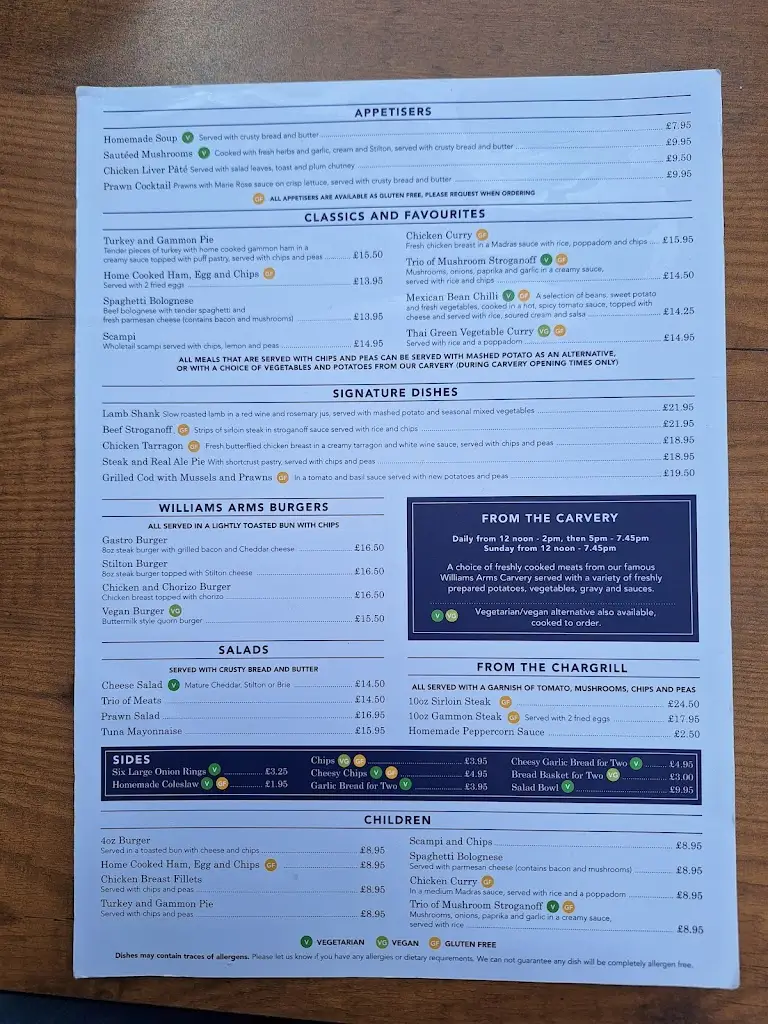 Menu_Williams Arms_Braunton_image_2