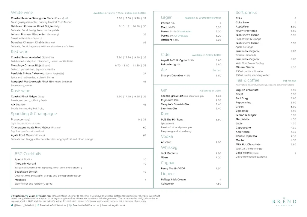 Menu_Beachside Grill_Braunton_imagen_2