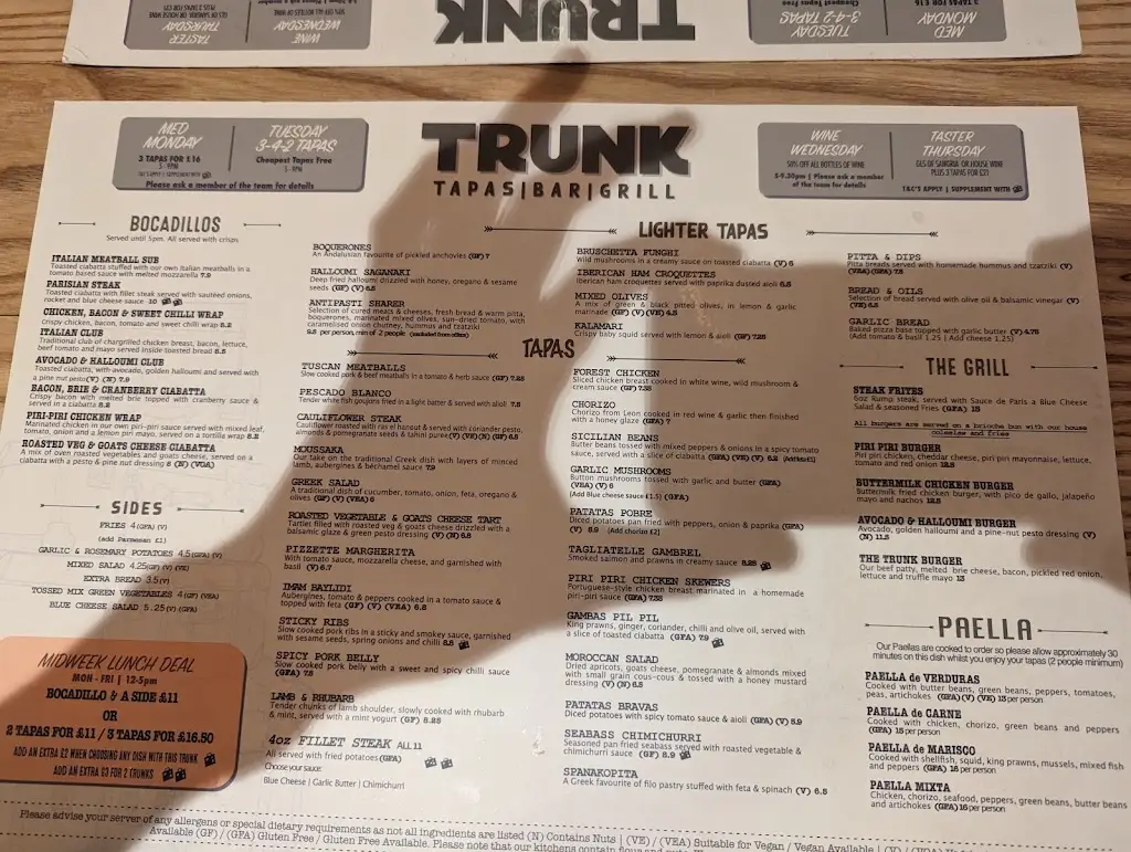 Menu_Trunk Lounge_Bramhall_imagen_1