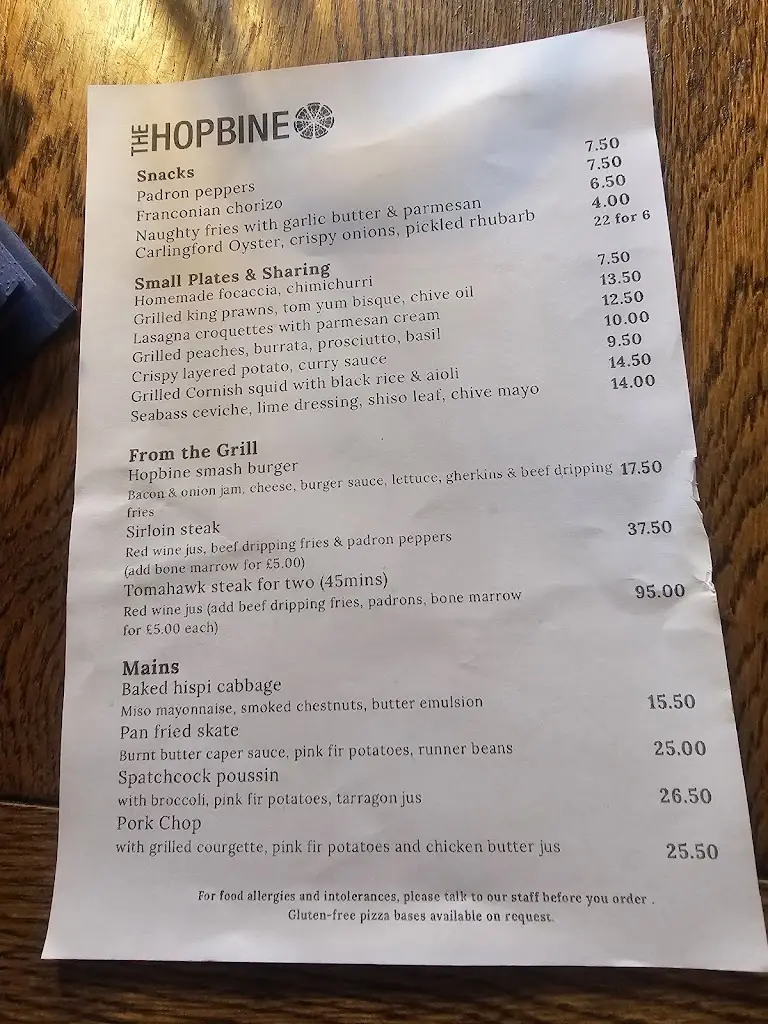 Menu_The Hopbine Inn_Brenchley_image_2