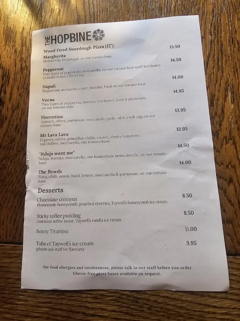 Menu_The Hopbine Inn_Brenchley_image_4