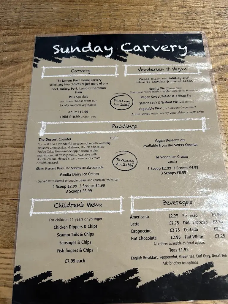 Menu_Brent House Carvery_Brent Knoll_image_1