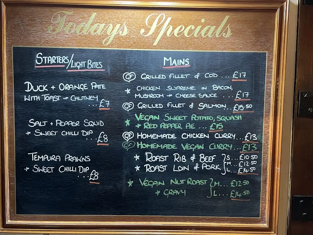 Menu_The Red Cow_Brent Knoll_image_3