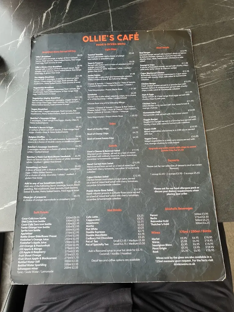 Menu_Ollie's Cafe_Brent Knoll_image_1