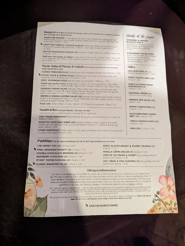 Menü_The Beagle_Bramford_Bild_1