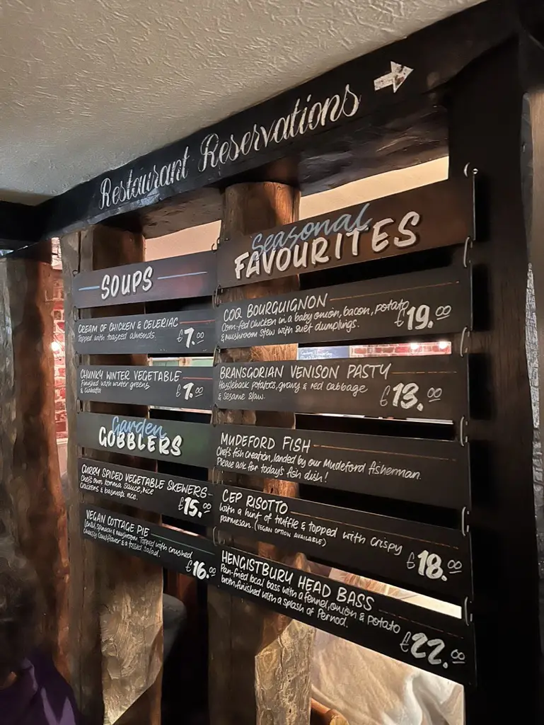 Menu_The Three Tuns_Bransgore_immagine_1