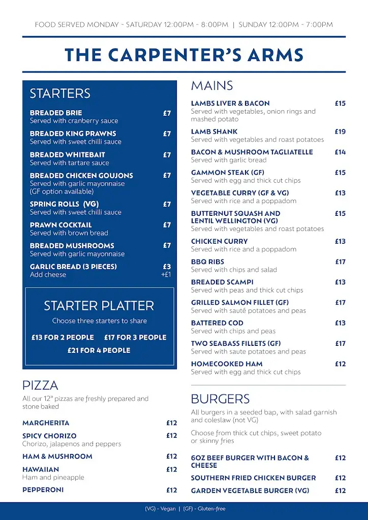 Menu_The Carpenter's Arms_Bransgore_image_2