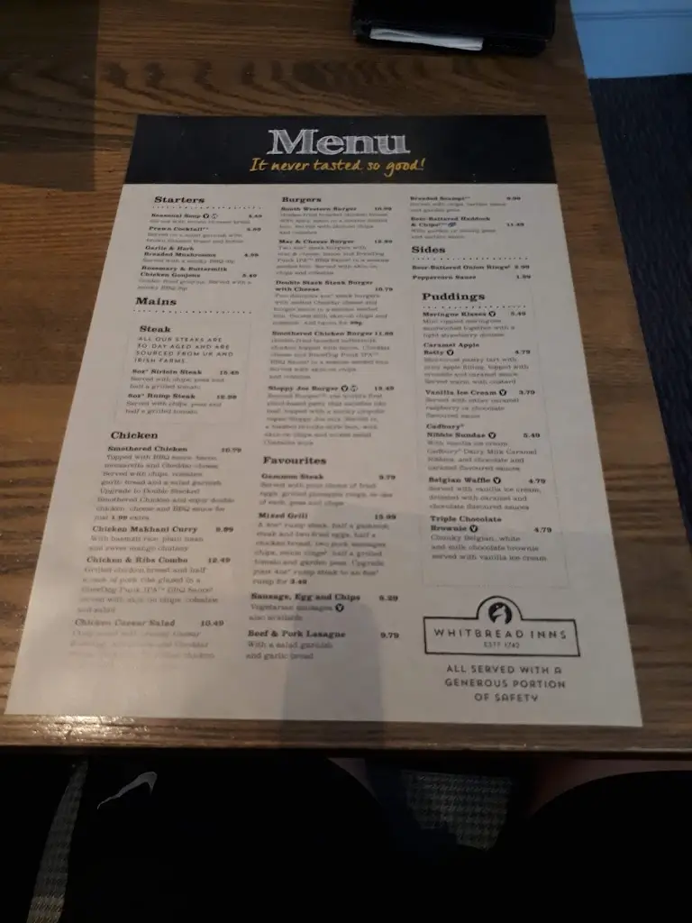 Menu_The Globe_Bransgore_image_2