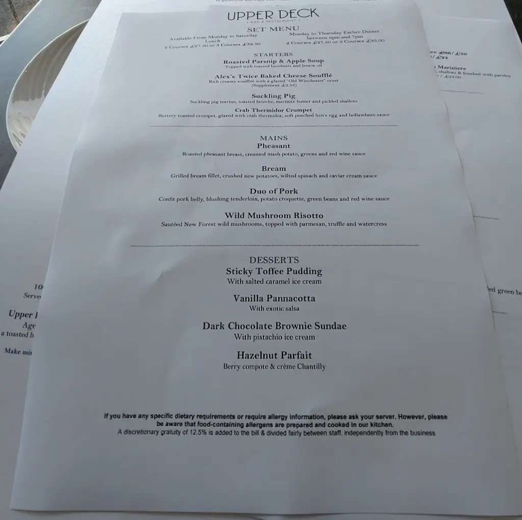 Menu_Upper Deck Bar & Restaurant_Bransgore_image_2