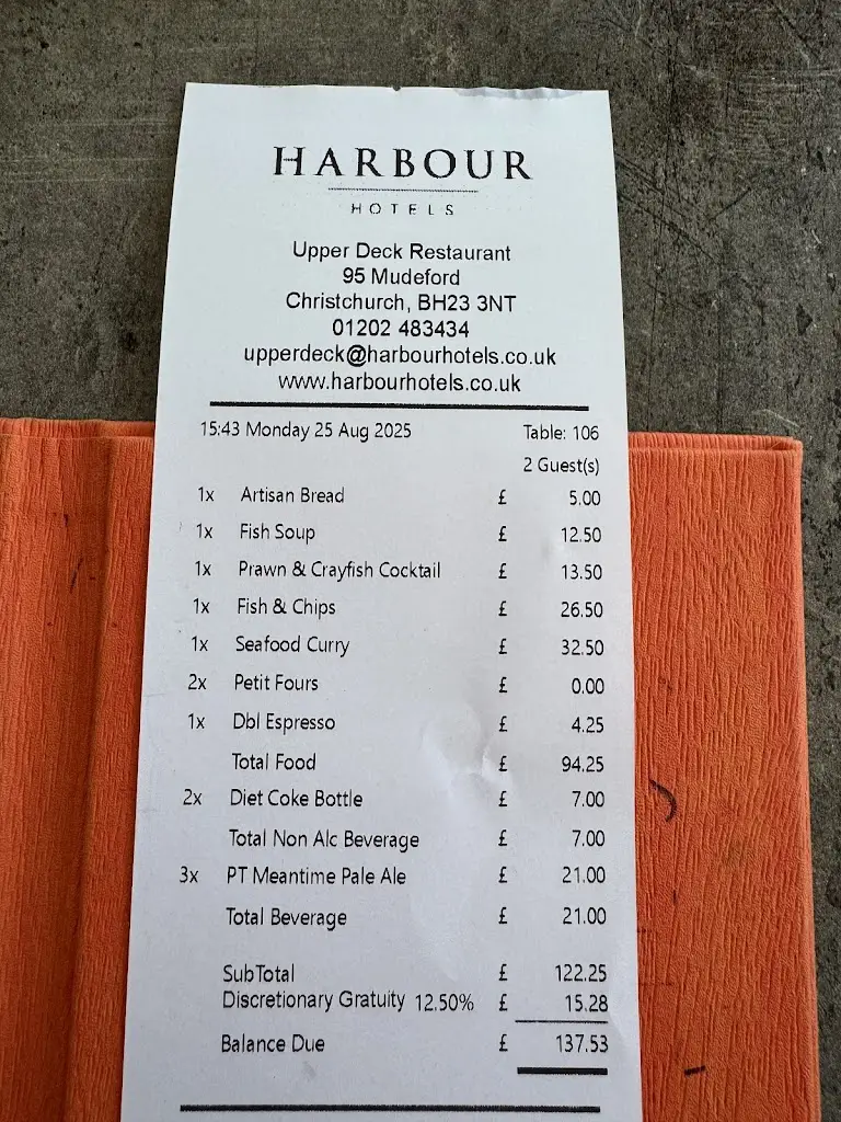 Tony B_Upper Deck Bar & Restaurant_Bransgore_review