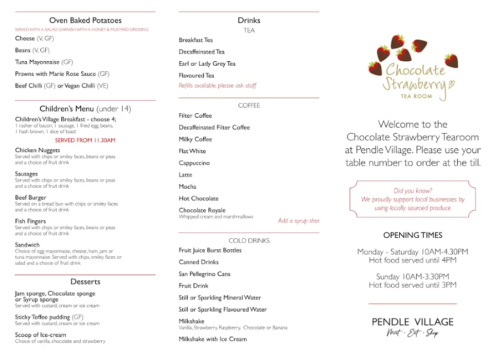 Menu_The Chocolate Strawberry Cafe Tearoom_Brierfield_image_1