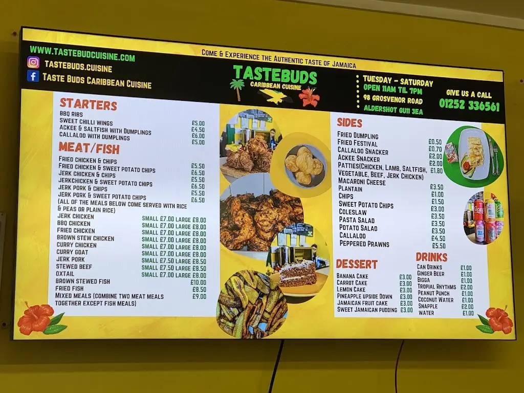 Menu_Tastebuds Caribbean Cuisine_Aldershot_immagine_3