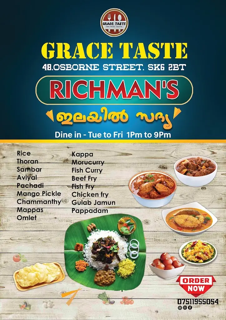 Menu_Grace taste Kerala south Indian Restaurant, Manchester_Bredbury_image_2
